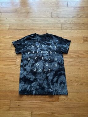 Imagine Dragons  Black Tie-Dye World Tour 2022 Tee Size Small